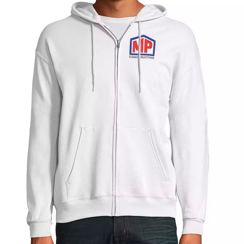 Hoodie Sweatshirts - Unisex Plus Size Full Zippered (Embroidered)