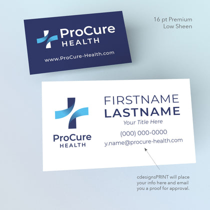 Procure Health Economy Plus Business Cards (16 Pt. Low Sheen)