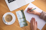 A product image of custom printed #10 business envelopes available from CdesignsPrint.