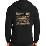 An example of custom printed plus size full zippered hoodie sweatshirts available from CdesignsPrint.