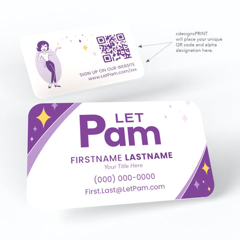 Let Pam Business Cards (Premium, 16 pt Low Sheen)