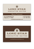 Lone Star Executive Suites Business Cards (Ultra 38 Pt. Black Edge Velvet)