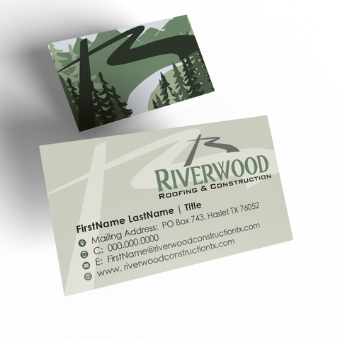 Riverwood New Person Business Cards (Premium 16 Pt. Low Sheen)