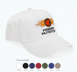 Embroidered custom baseball caps in the white color available from CdesignsPrint.