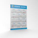 An example of a custom printed calendar magnet available from CdesignsPrint.