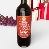 An image of a custom branded wine bottle label.