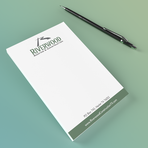 An example of custom notepads with logo available from CdesignsPrint.