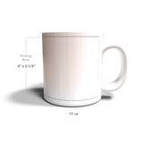 An illustration of 15 oz custom printed coffee mugs available from CdesignsPrint. 