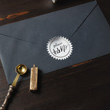 A custom printed seal on an envelope.