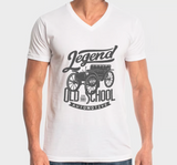 An example of custom printed mens unisex V-neck T-shirts available from CdesignsPrint.