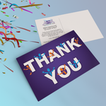 An example of custom thank you cards available from CdesignsPrint.