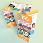 An example of a custom printed double parallel fold brochure available from CdesignsPrint.