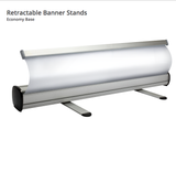 An illustration of the economy base option for retractable banners.