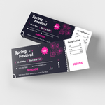 An example of custom event ticket printing with perforation from CdesignsPrint.