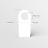 An illustration of the dimensions of custom printed wine bottle gift tags from CdesignsPrint.