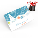 An example of custom printed holiday business cards available from CdesignsPrint.