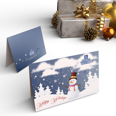 An example of custom printed holiday cards for business from CdesignsPrint.