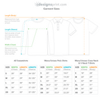 A size chart for plus size custom hoodie sweatshirts from CdesignsPrint