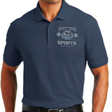 An example of custom polo shirts embroidered by CdesignsPrint.