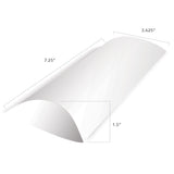 An illustration of the size dimensions of a custom tea box available from CdesignsPrint.