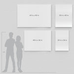 An illustration of 4 size options for large format custom poster printing from CdesignsPrint.