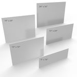 Size options for custom printed  rectangle corrugated signs available from CdesignsPrint.