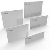Size options for custom printed  rectangle corrugated signs available from CdesignsPrint.