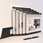 A set of stagger cut flyers from flyer printing service CdesignsPrint.