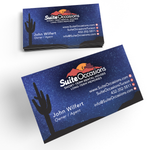 An example of custom printed velvet business cards available from CdesignsPrint.